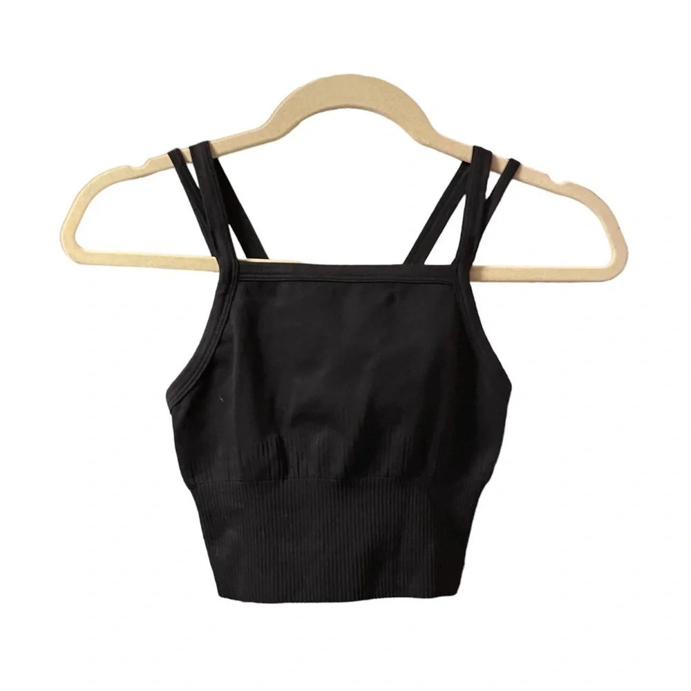 ZELLA BLACK DOUBLE STRAP SPORTS BRA